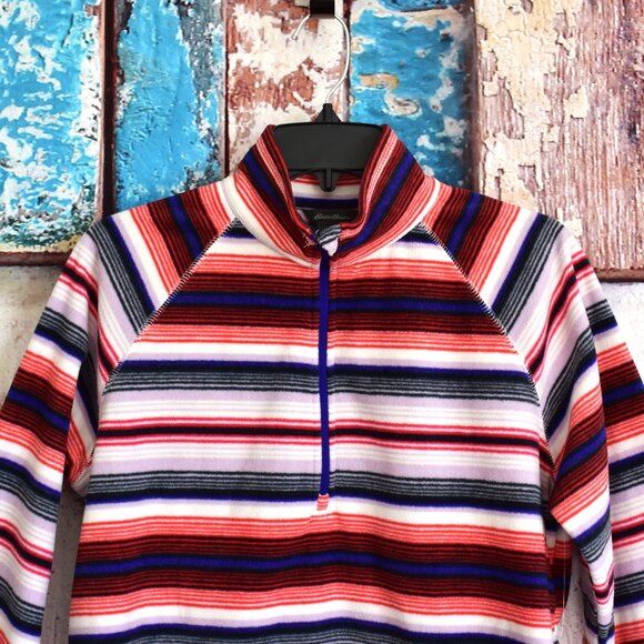 Women's Eddie Bauer Fast Fleece Raglan-Sleeve 1/4-Zip LARGE Concord NEW - Picture 2 of 9